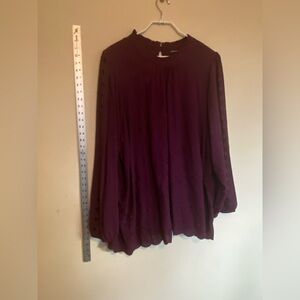 Women’s Plus Deep Purple Blouse